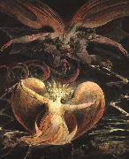 Blake, William The Great Red Dragon and the Woman Clothed with the Sun oil painting
